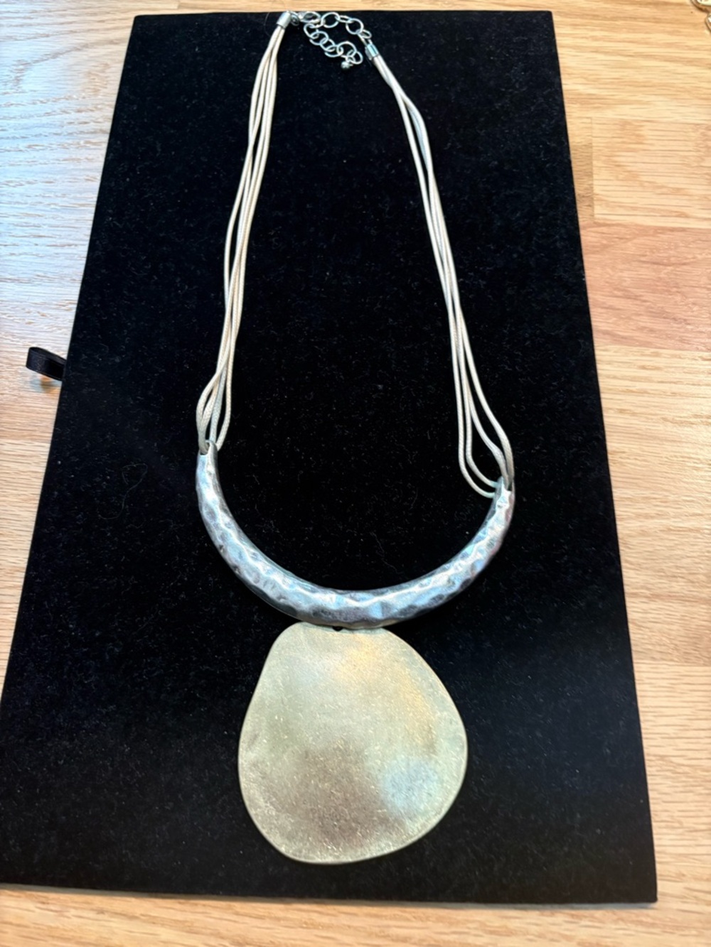 Gold-Tone Large Statement Pendant Necklace - Women Jewelry